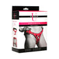 Strap U Bodice Deluxe Leather Corset Harness Pink by XR LLC