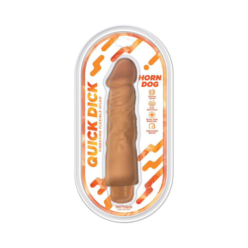 Quick Dick Horn Dog Vibrating Flexible Dildo by Hott Products Unlimited