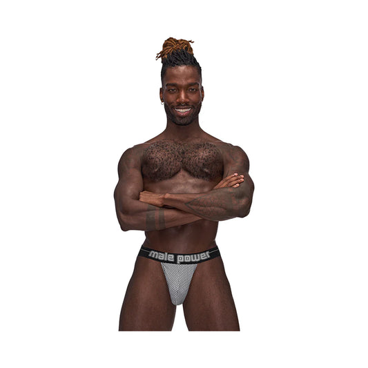 Male Power Sexagon Strappy Ring Jock Gray by Male Power