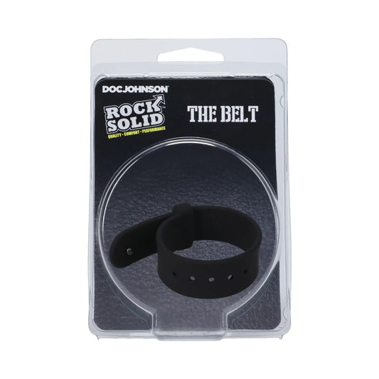 Rock Solid The Belt (Adjustable) Silicone C-Ring Black by Doc Johnson
