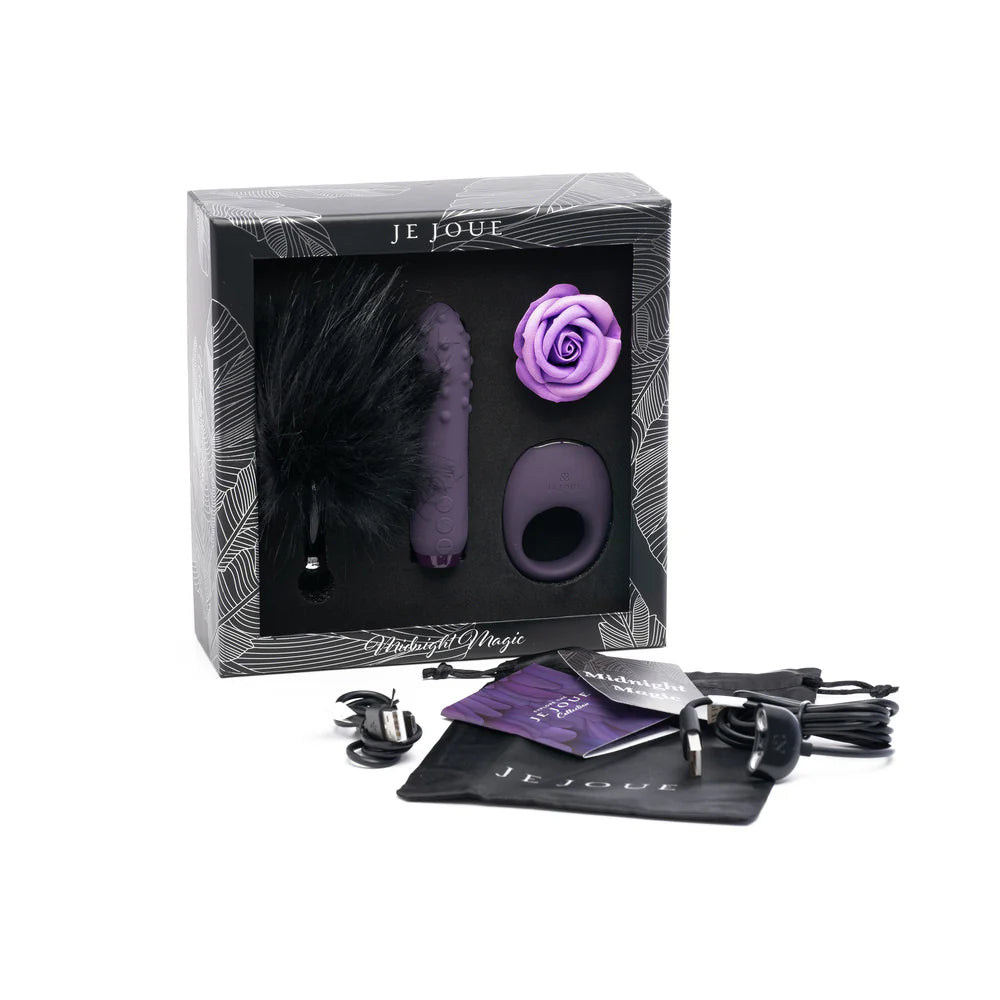 Je Joue Midnight Magic: Duet Bullet, Mio Ring, Feather Tickler, Rose Bath Melt by Je Joue