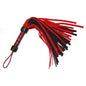 Red Short Suede Flogger (Checkered Grip) by Ruff Doggie Style