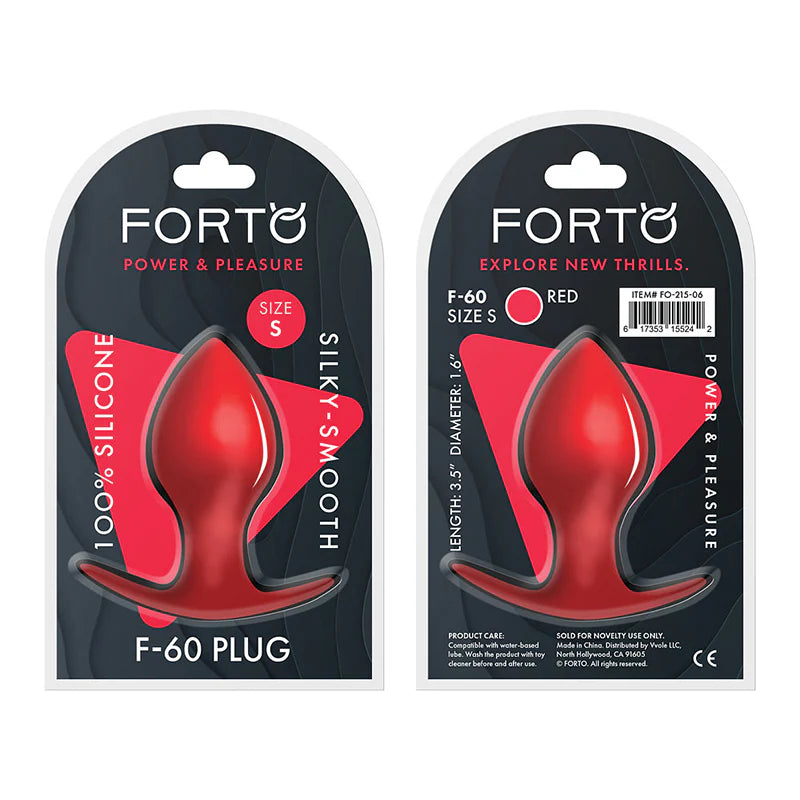 Forto F-60 Spade Silicone Anal Plug Small Red by Vvole