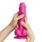 Strap-On-Me Realistic Collection Sliding Skin Dual-Density Silicone Dildo Fuchsia L by Lovely Planet USA