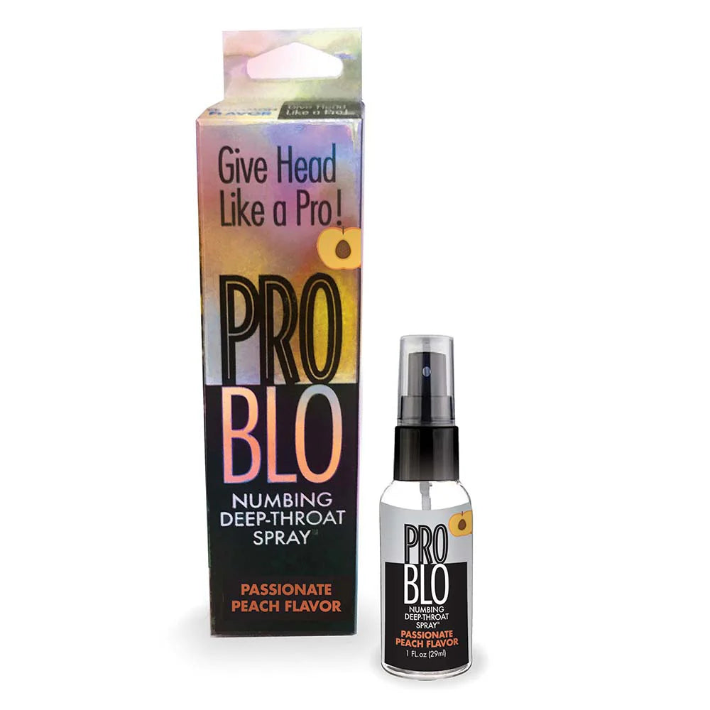 Pro Blo Numbing Deep Throat Spray Peach 1 oz. by Little Genie Productions
