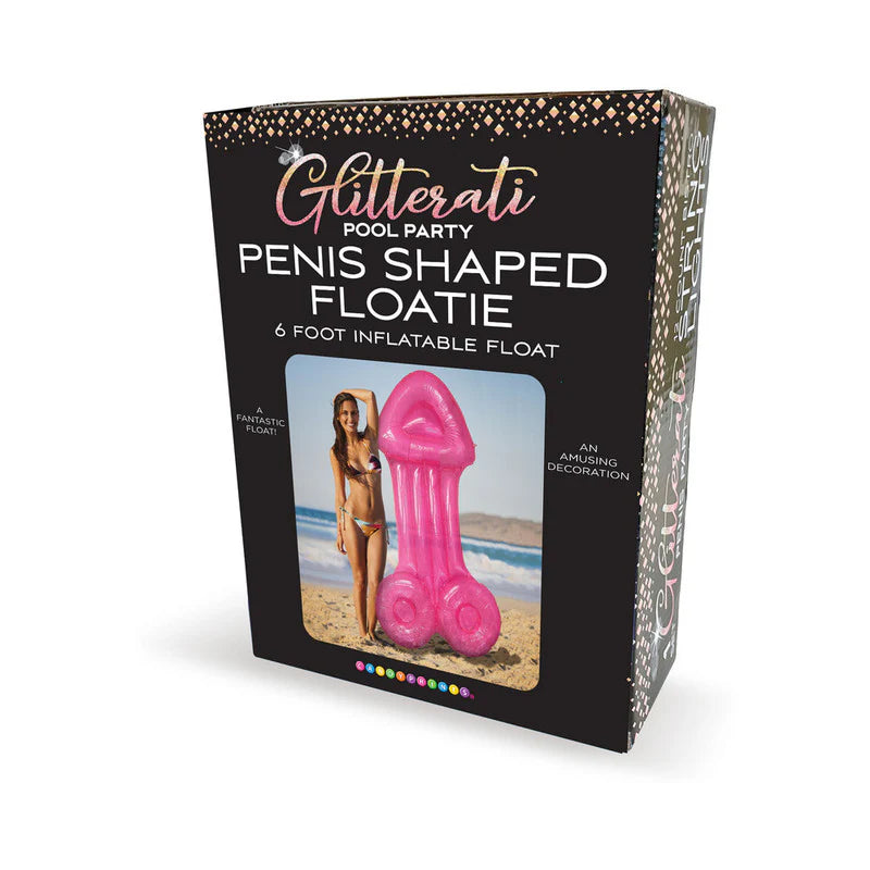Glitterati Pool Party Penis-Shaped Floatie 6 ft. by Little Genie Productions