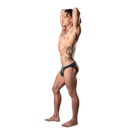 Male Power Marble Mesh Mini Moonshine Black by Male Power