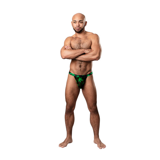 Male Power Hazy Dayz Micro Thong Pot Leaf by Male Power