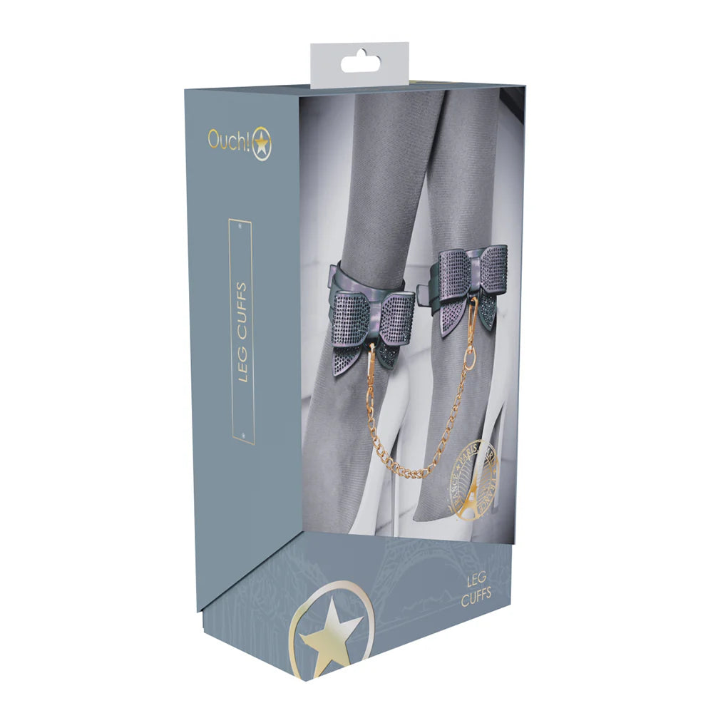 Ouch! International Paris Collection Leg Cuffs Black by Shots America LLC