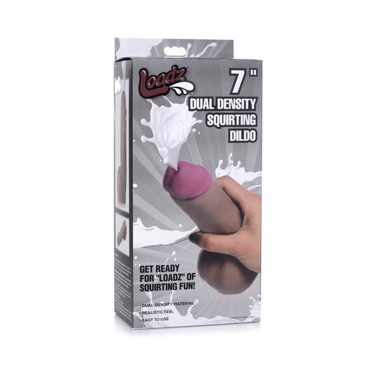 Loadz 7 in. Dual Density Squirting Dildo Dark by XR LLC