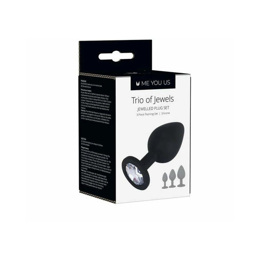 Me You Us Trio of Jewels 3-Piece Training Plug Set Black by Simply Pleasure Ltd