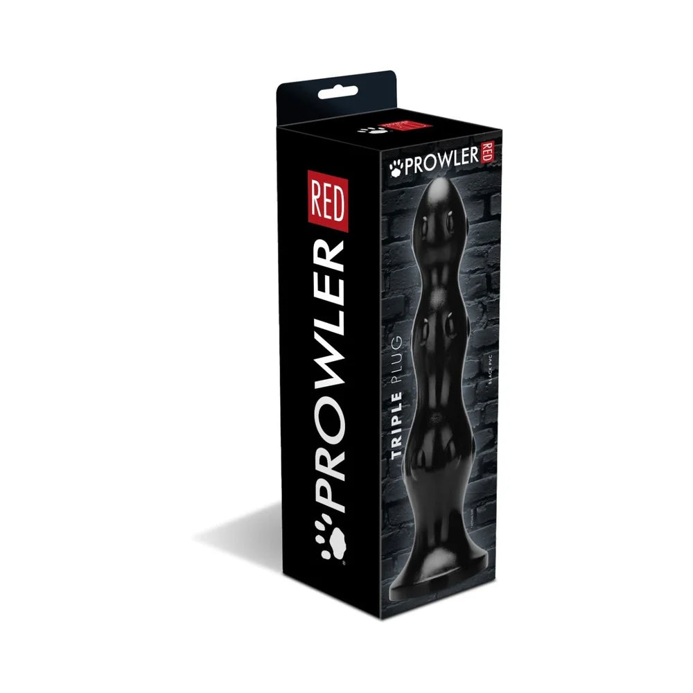 Prowler RED Beaded Textured Triple Plug Black by Simply Pleasure Ltd