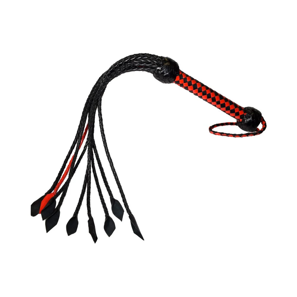 Prowler RED Short Handle Flogger Black/Red by Simply Pleasure Ltd