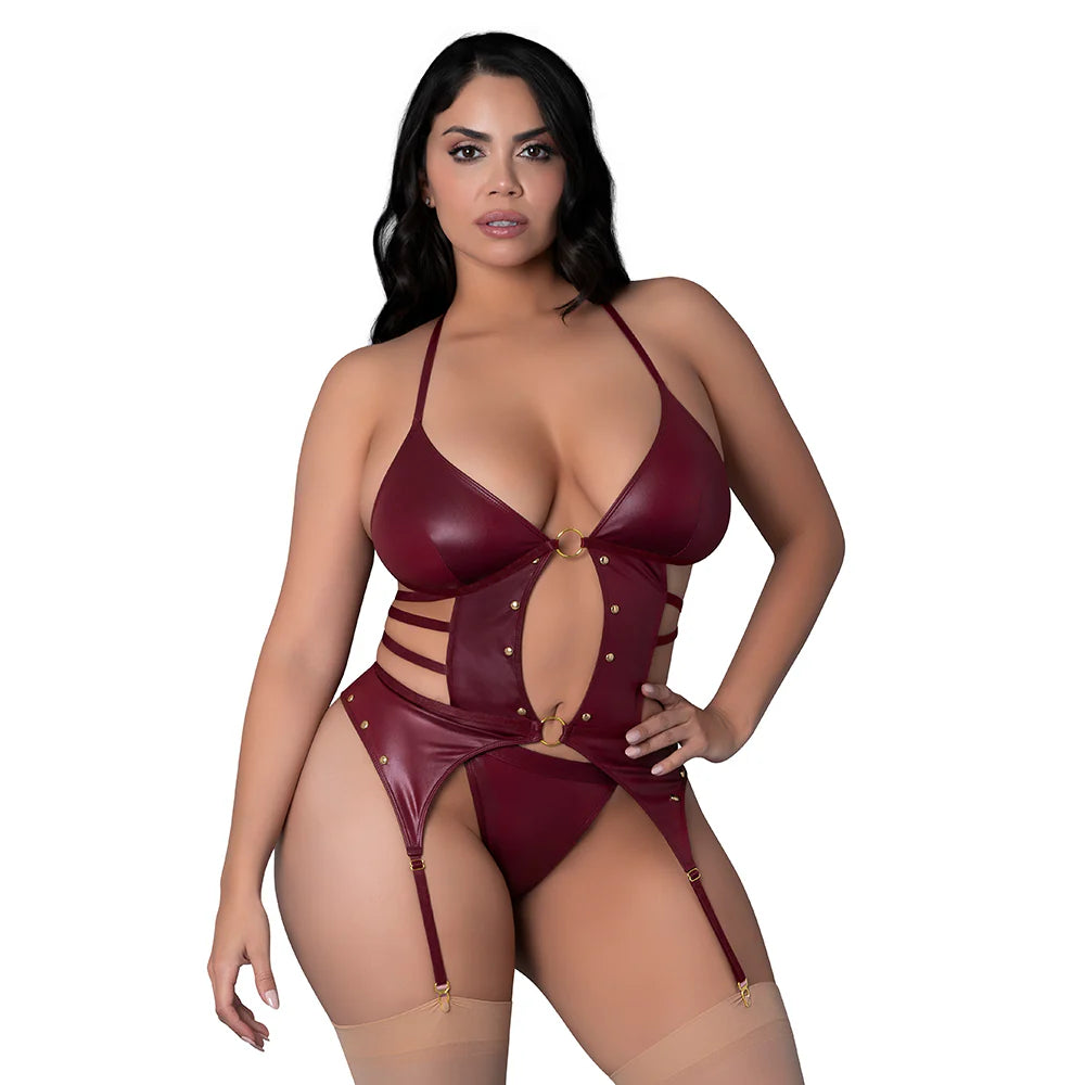 Lust Fetish Kira Burgundy Queen Size by Male Power