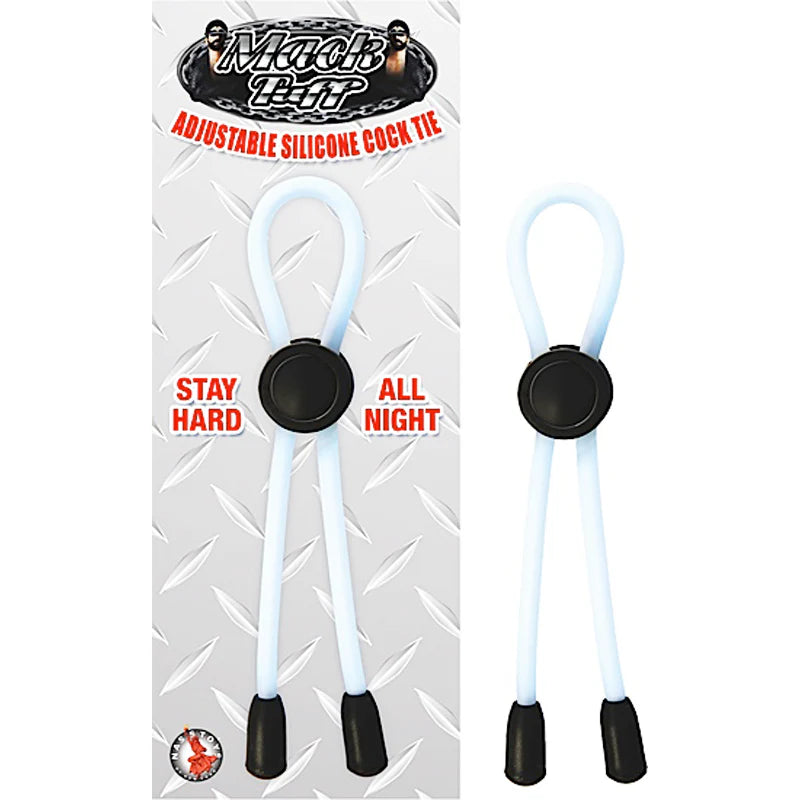 Mack Tuff Adjustable Silicone Cock Tie (Clear) Lasso/Bolo by Nasstoys