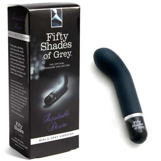 Fifty Shades of Grey Insatiable Desire Silicone Mini G-Spot Vibrator Black by LoveHoney