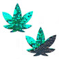 Neva Nude Pasty Pot Leaf Sequin Green To Black by Neva Nude LLC