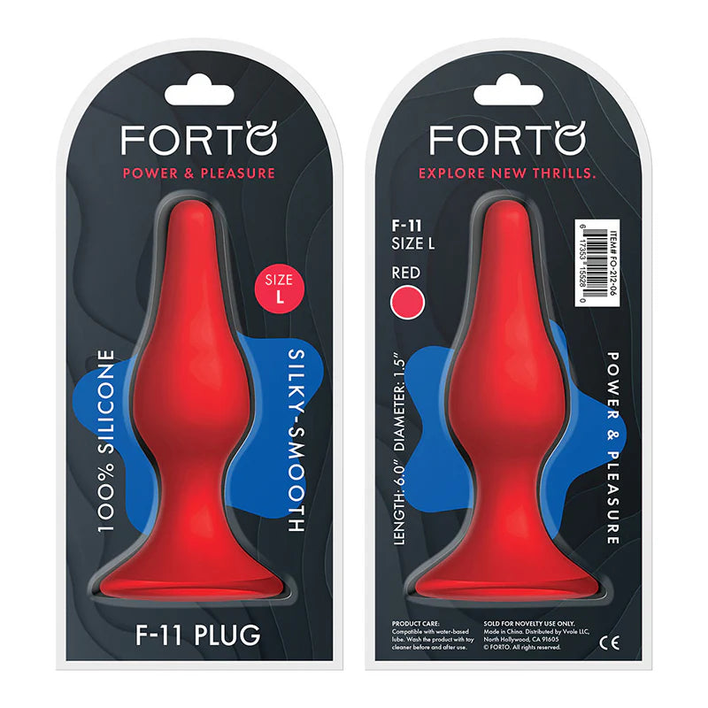Forto F-11 Lungo Silicone Anal Plug Large Red by Vvole