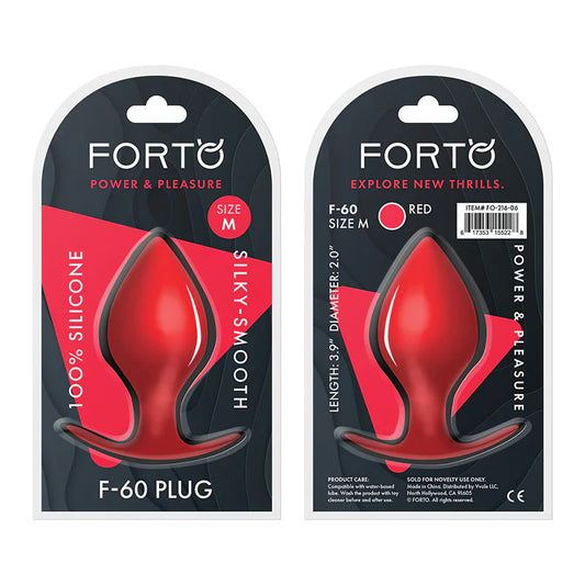 Forto F-60 Spade Silicone Anal Plug Medium Red by Vvole