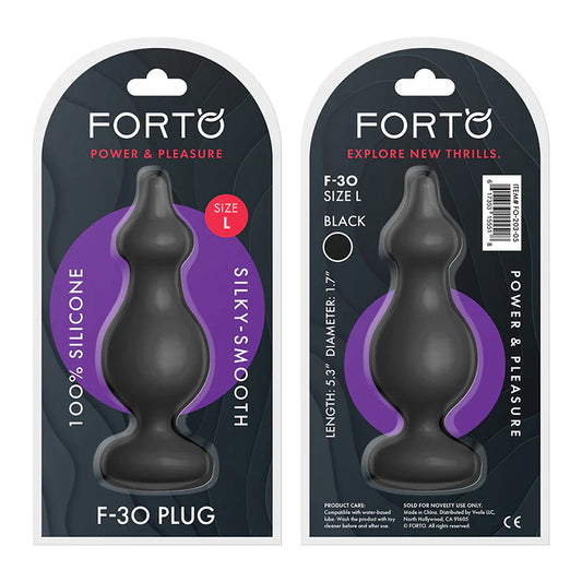 Forto F-30 Pointer Silicone Anal Plug Large Black by Vvole