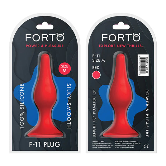 Forto F-11 Lungo Silicone Anal Plug Medium Red by Vvole