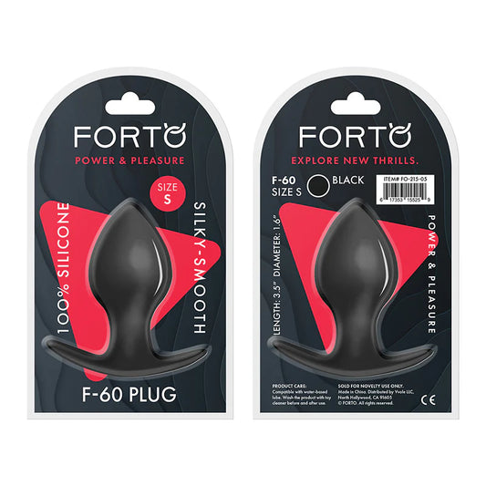Forto F-60 Spade Silicone Anal Plug Small Black by Vvole