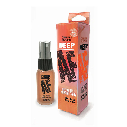 Deep AF Cinnamon Flavored Deep Throat Numbing Spray 1 oz. by Little Genie Productions
