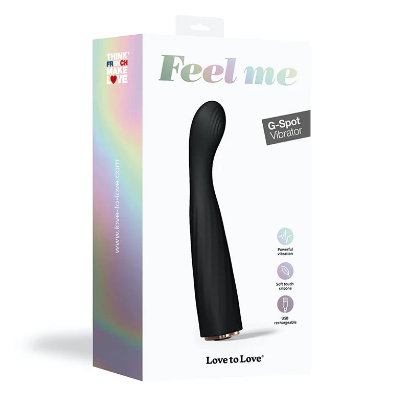 Love to Love Feel Me Rechargeable Silicone G-Spot Vibrator Noir by Lovely Planet USA
