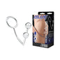 Blue Line 2 Bead Stainless Steel Anal Hook & Cock Ring by Electric EEL Inc.
