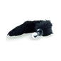 Crystal Delights Minx Faux Fur Tail Plug Black by Crystal Delights LLC