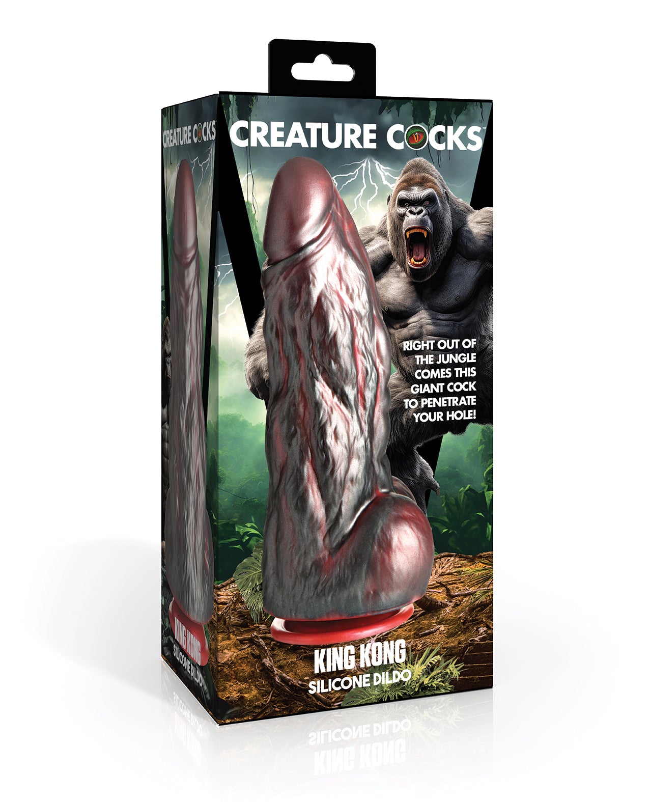 Creature Cocks King Kong Silicone Dildo - Red/Gray by Xr llc