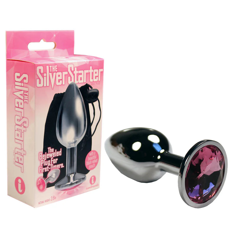 The 9's, The Silver Starter, Bejeweled Stainless Steel Plug Pink by Icon Brands Inc.