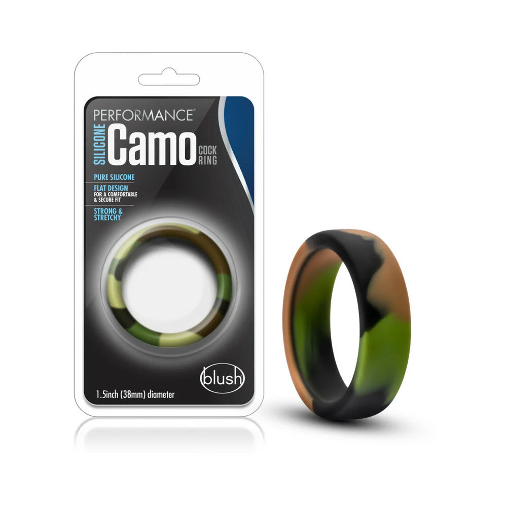 Performance Silicone Camo Cock Ring Green Camouflage by Blush