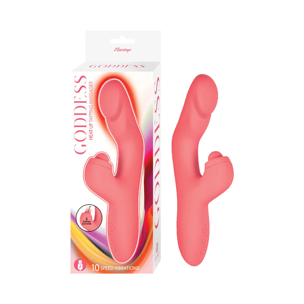 Goddess Heat Up Tapping Massager Coral by Nasstoys