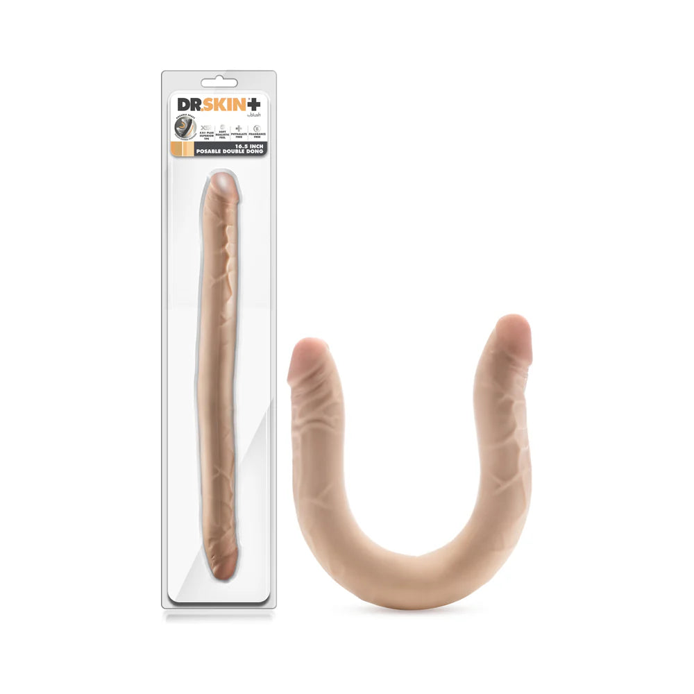 Dr. Skin Plus 16.5 in. Posable Double Dong Beige by Blush