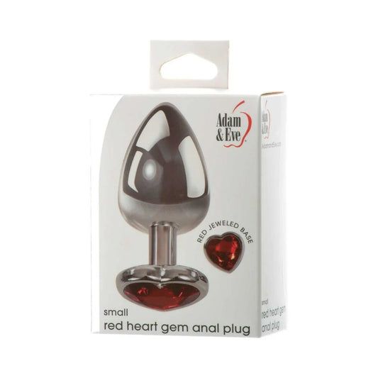 Adam & Eve Red Hearts Gem Anal Plug Small by PHE/Adam and Eve
