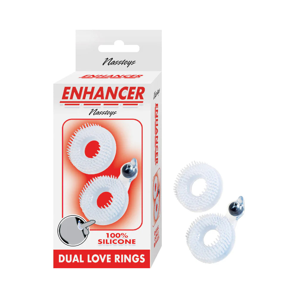 Enhancer Dual Love Rings Clear by Nasstoys