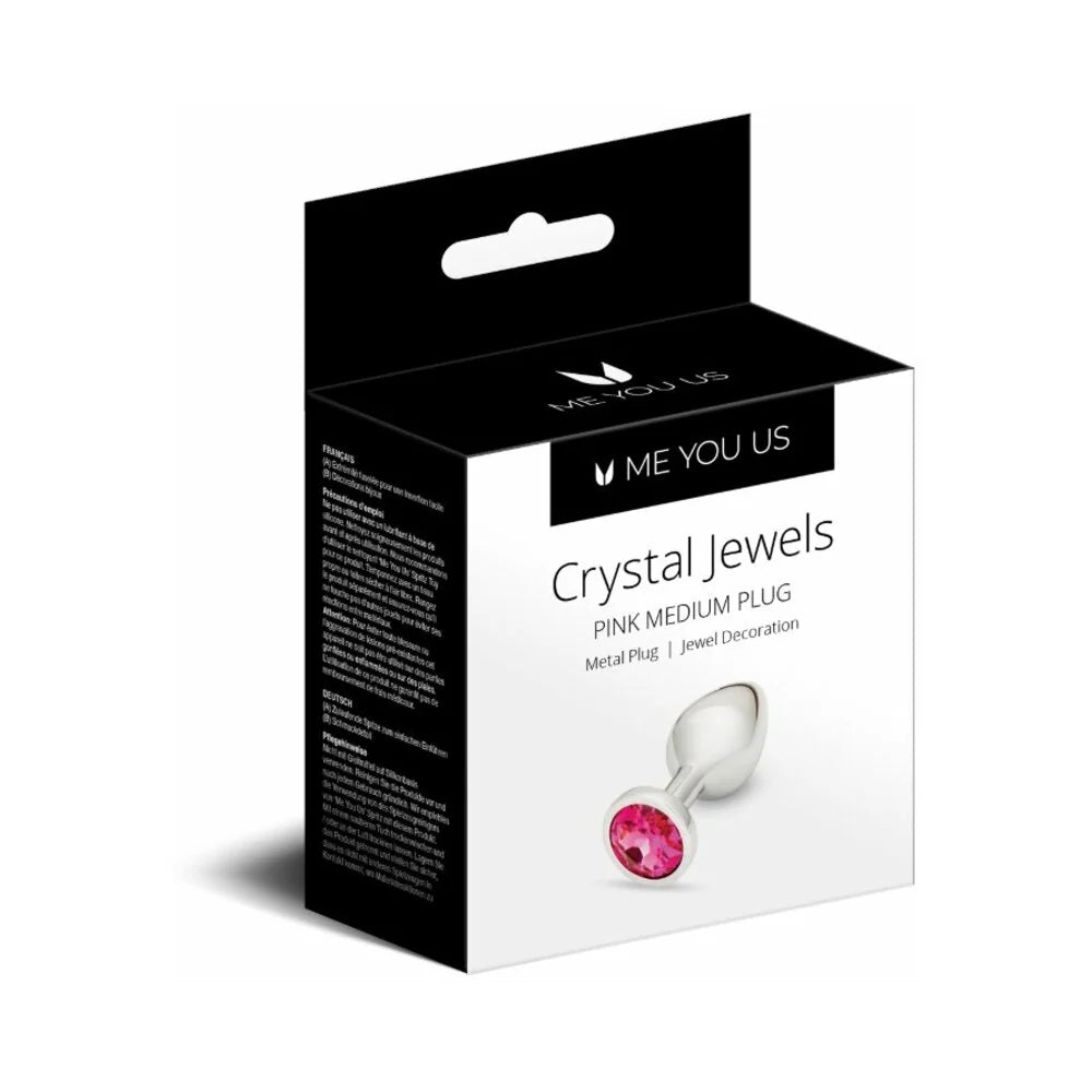Me You Us Crystal Jewels Metal Plug Pink M by Simply Pleasure Ltd