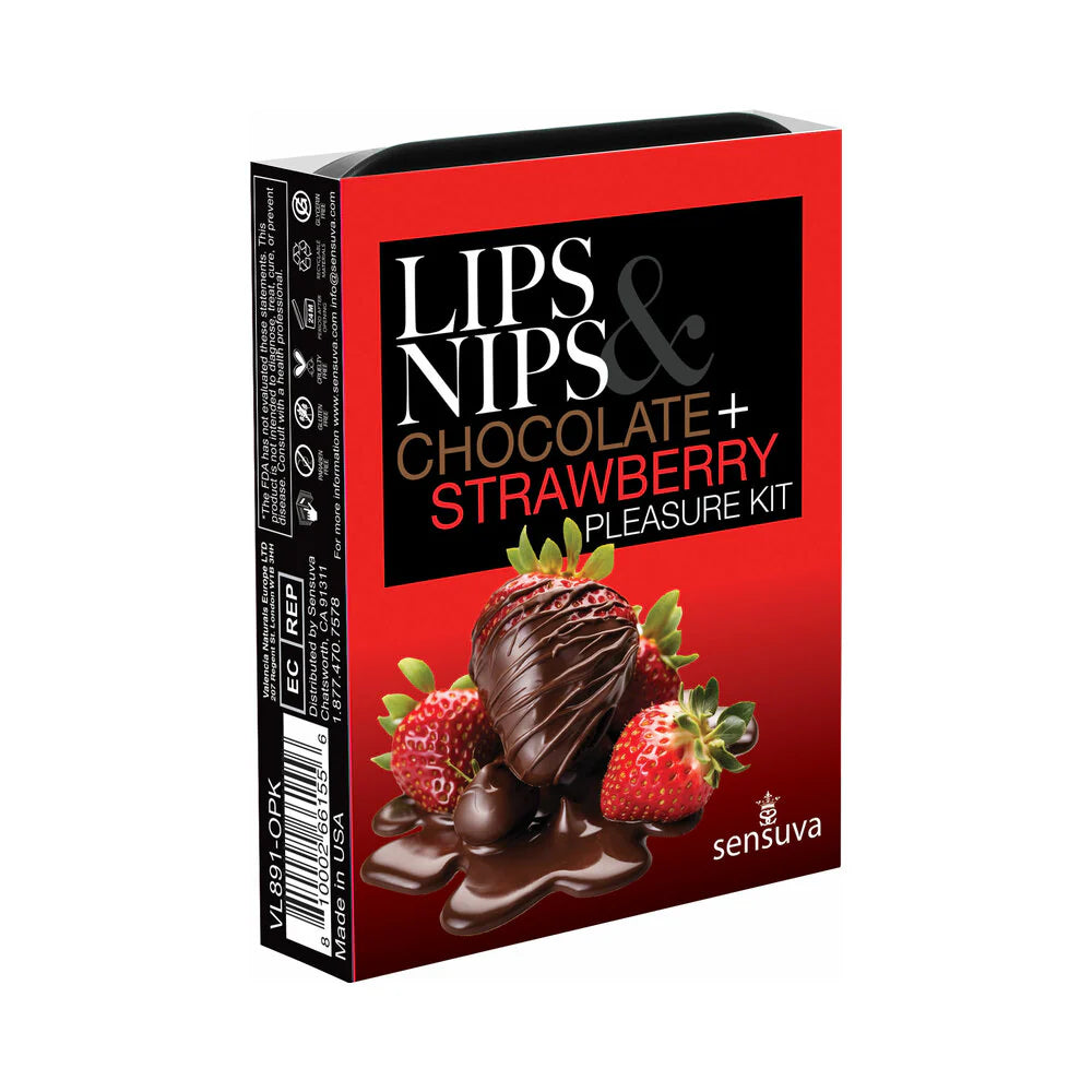 Sensuva Lips & Nips Pleasure Kit Chocolate Strawberry by Sensuva