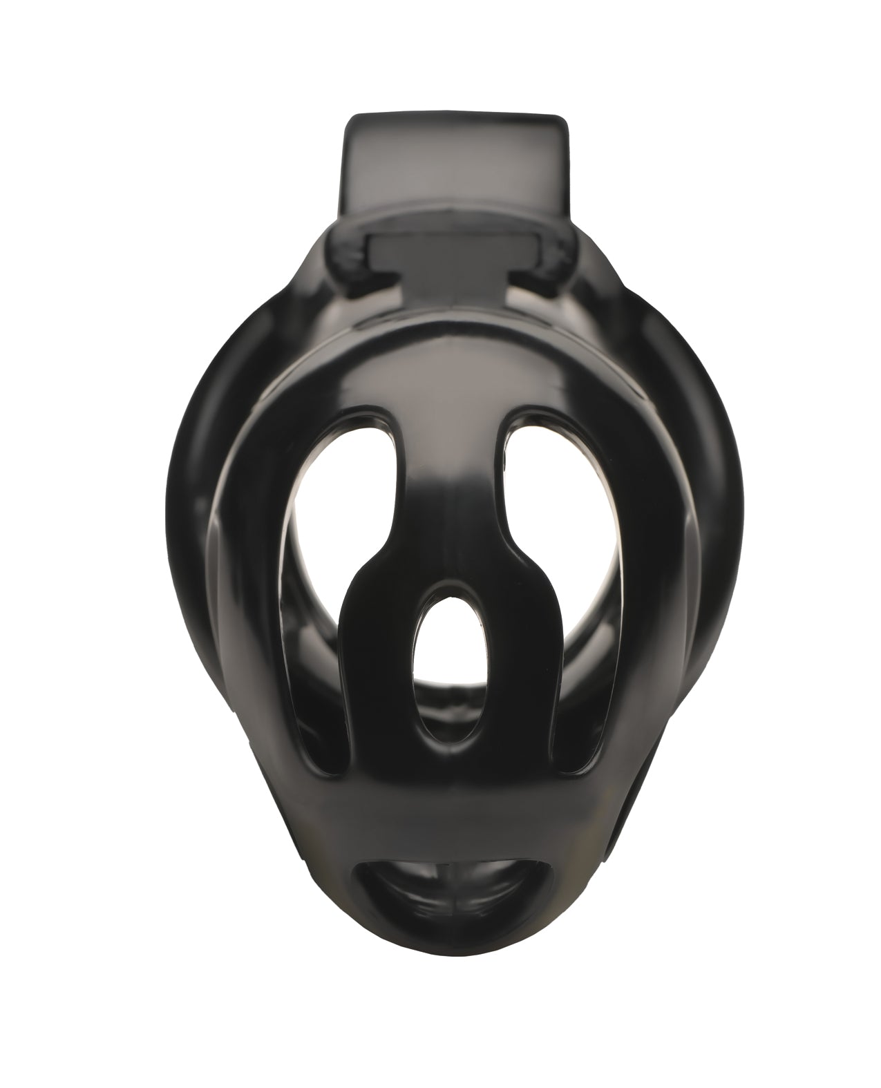 Master Series Hard Stop Double Ring Chastity Cage - Black by Xr llc