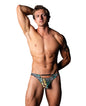 Go Wild Thong w/2 Rings - Animal Multi S/M by Comme ci comme ca