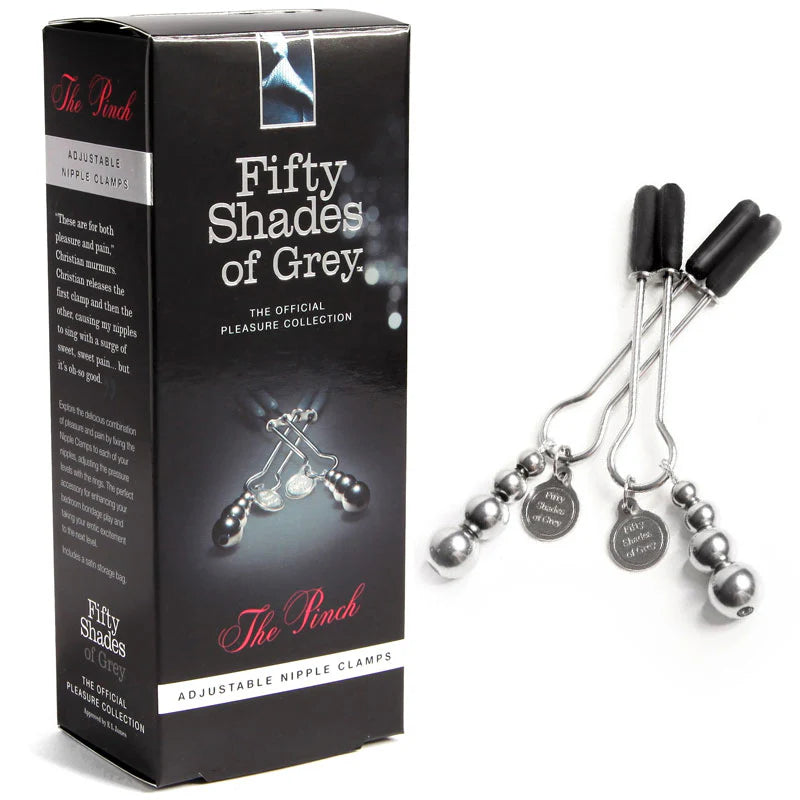 Fifty Shades of Grey The Pinch Adjustable Nipple Clamps by LoveHoney