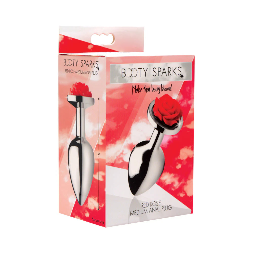 Booty Sparks Red Rose Anal Plug M by XR LLC