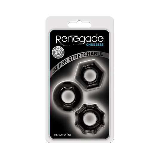 Renegade Chubbies Cock Rings 3-Pack by New Sensations Novelties Inc.