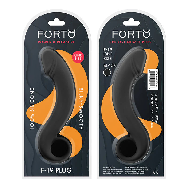 Forto F-19 Silicone Anal Plug Black by Vvole