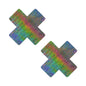 Neva Nude Naughty Nebula Super Holographic X Nipple Pasties by Neva Nude LLC