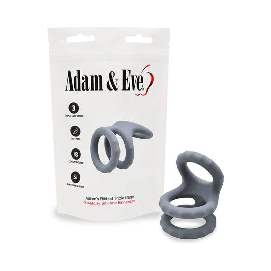 Adam & Eve Adam's Ridged Triple Cage (Bag Packaging) by PHE/Adam and Eve