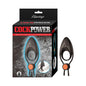 Cockpower Vibrating Ring with Adjustable Cock Tie Black by Nasstoys