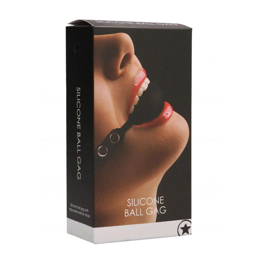 Ouch! Adjustable Silicone Ball Gag Black by Shots America LLC