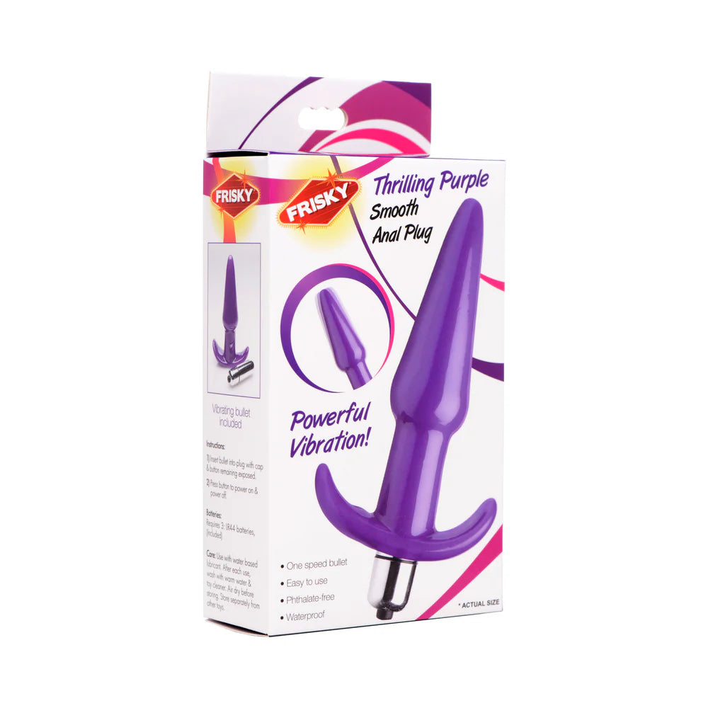 Frisky Thrilling Purple Smooth Anal Plug by XR LLC